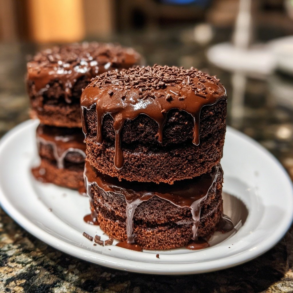 Super Bowl Desserts Mini Chocolate Layer Cakes
