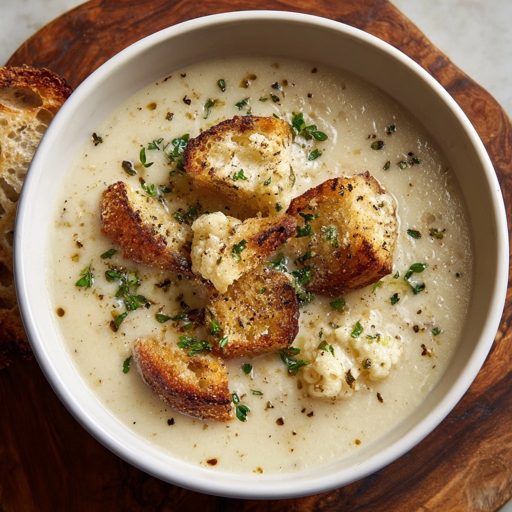 Creamy Cauliflower Garlic Soup