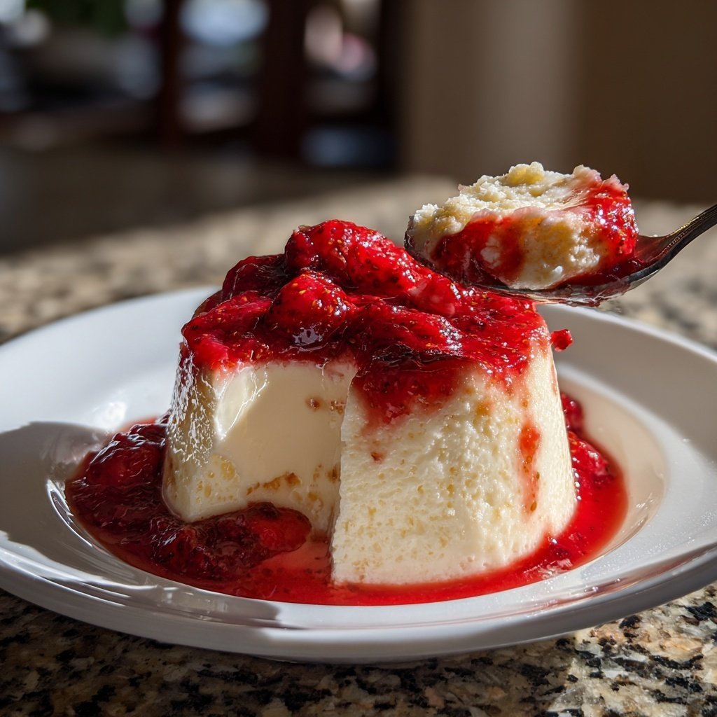 Panna Cotta with Strawberry Sauce