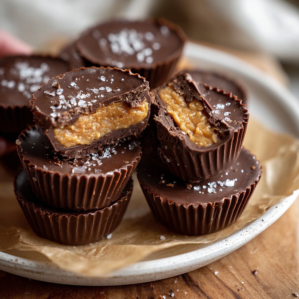 Homemade Peanut Butter Cups with Dates