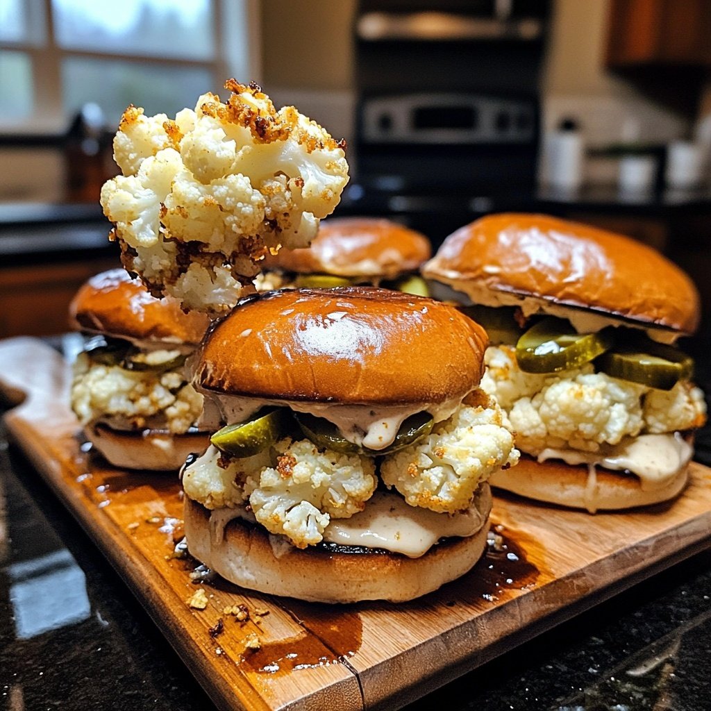 Sliders with Crispy Cauliflower