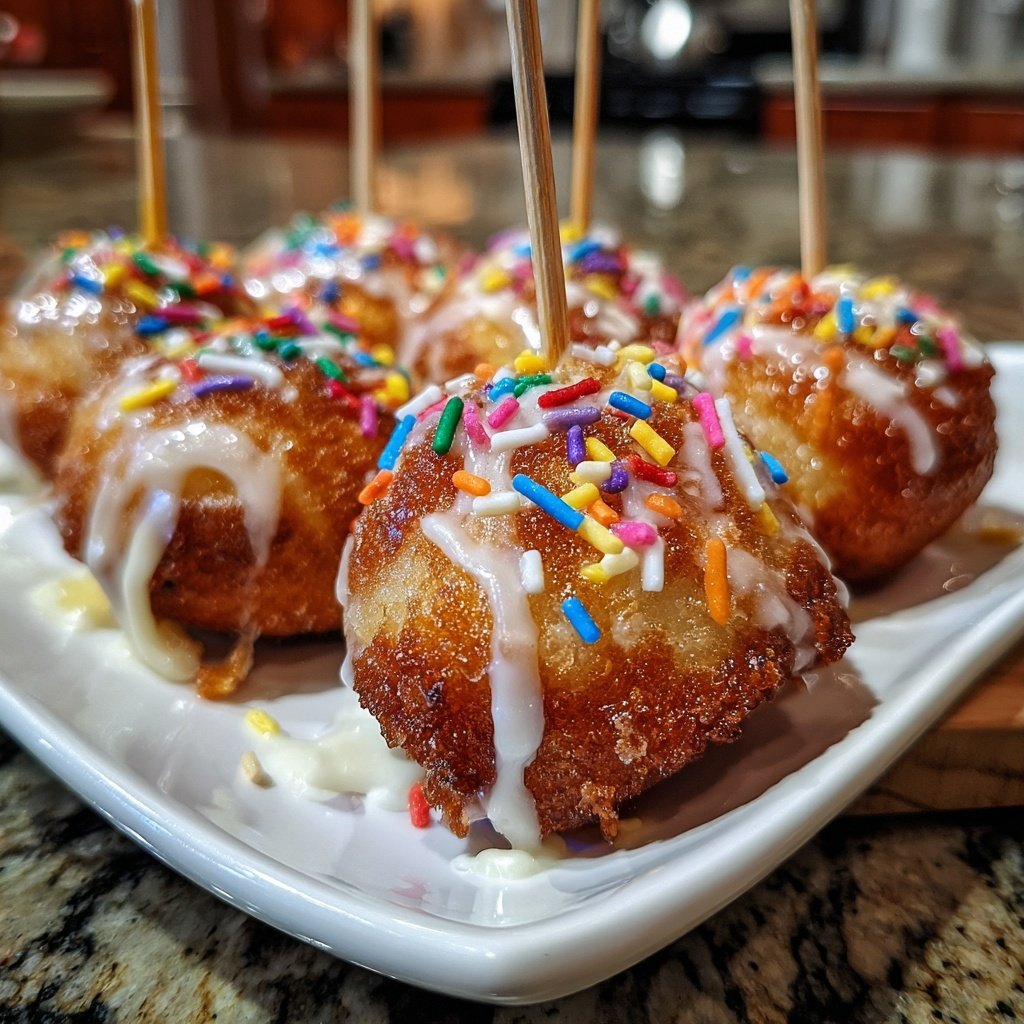 Super Bowl Desserts Mini Donut Skewers