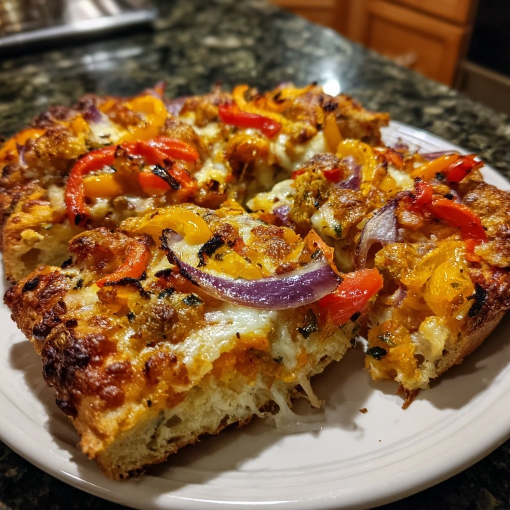 Super Bowl Food Sheet Pan Veggie Pizza