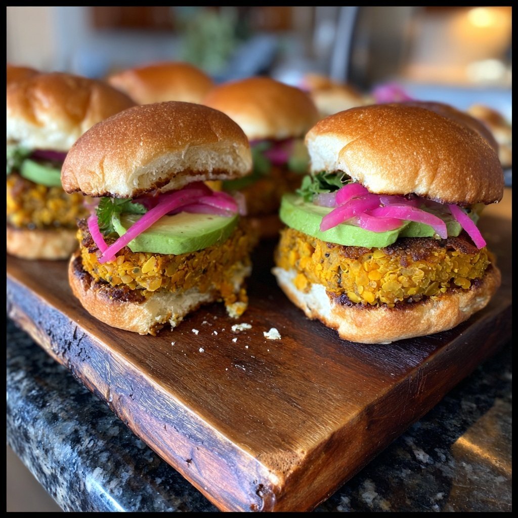 Easy Slider Sweet Potato Lentil Sliders