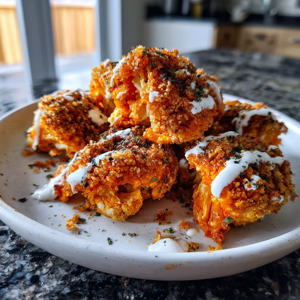 Crispy Buffalo Cauliflower Sliders
