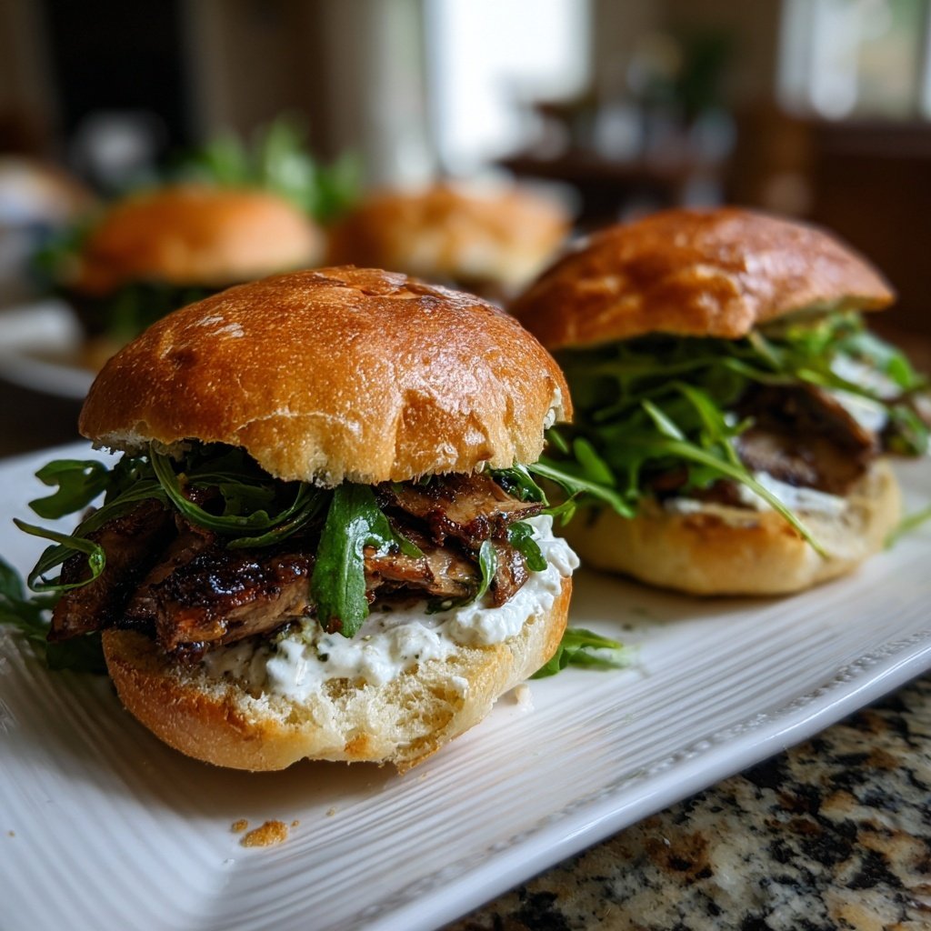 Sliders with Roasted Portobello
