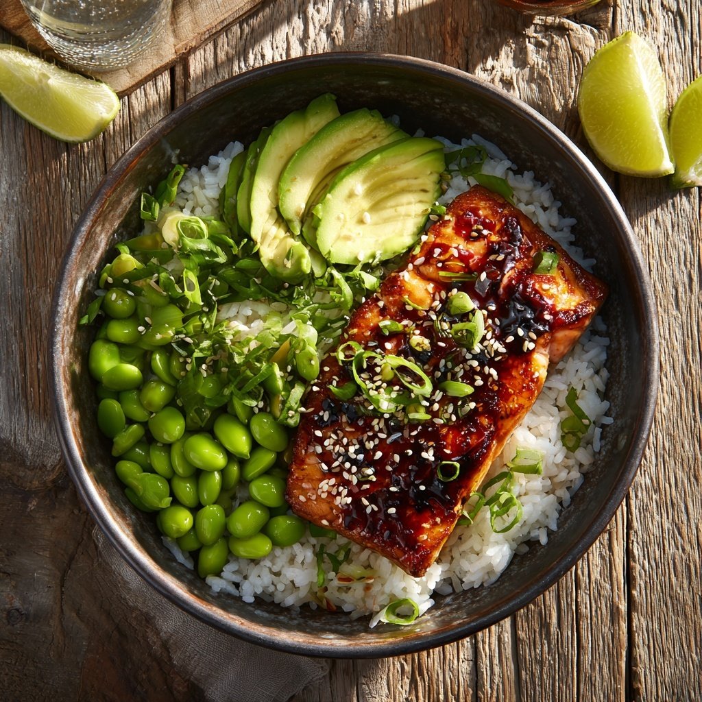 Easy Healthy Salmon Rice Bowl