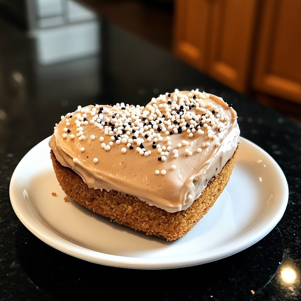 Mini Heart Cake with Vanilla Bean Frosting