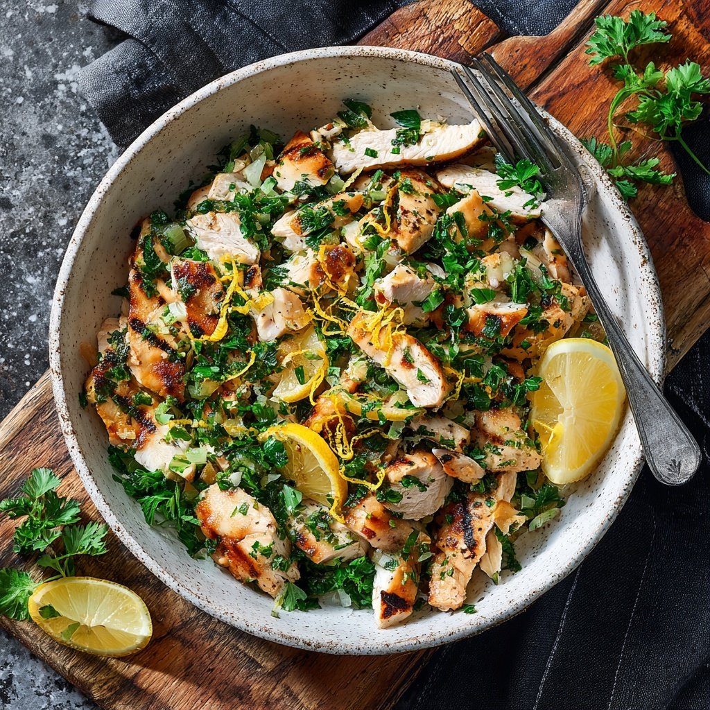 High Protein Lemon Chicken Bowl