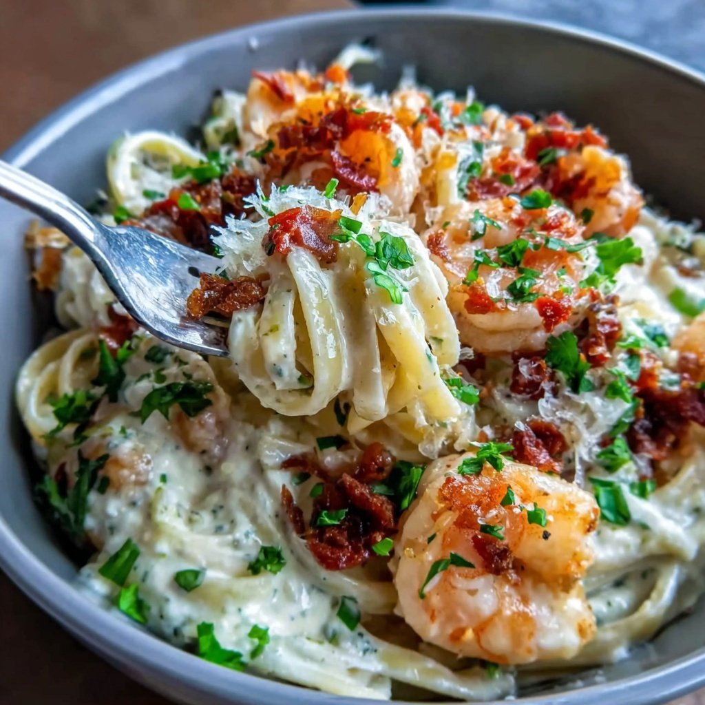 Creamy Shrimp Alfredo Pasta