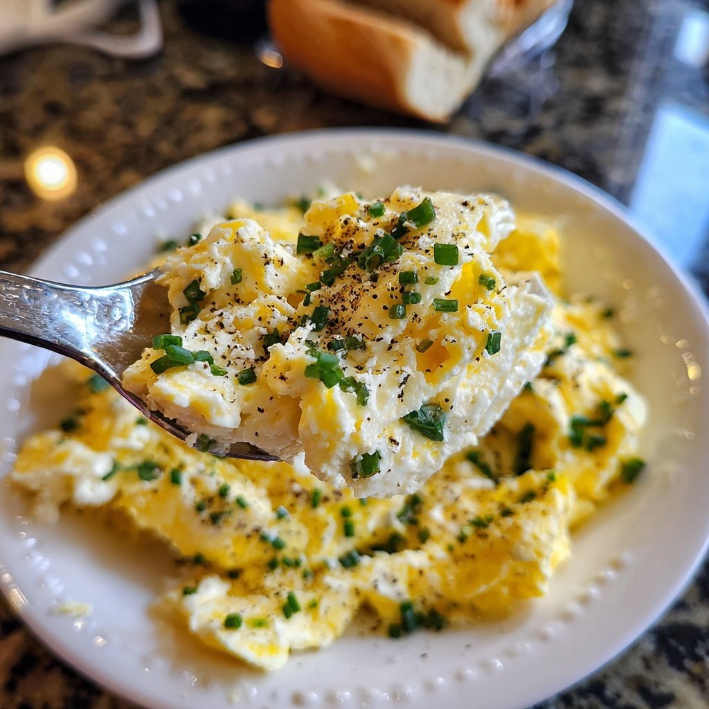 High Protein Scrambled Eggs With Cottage Cheese