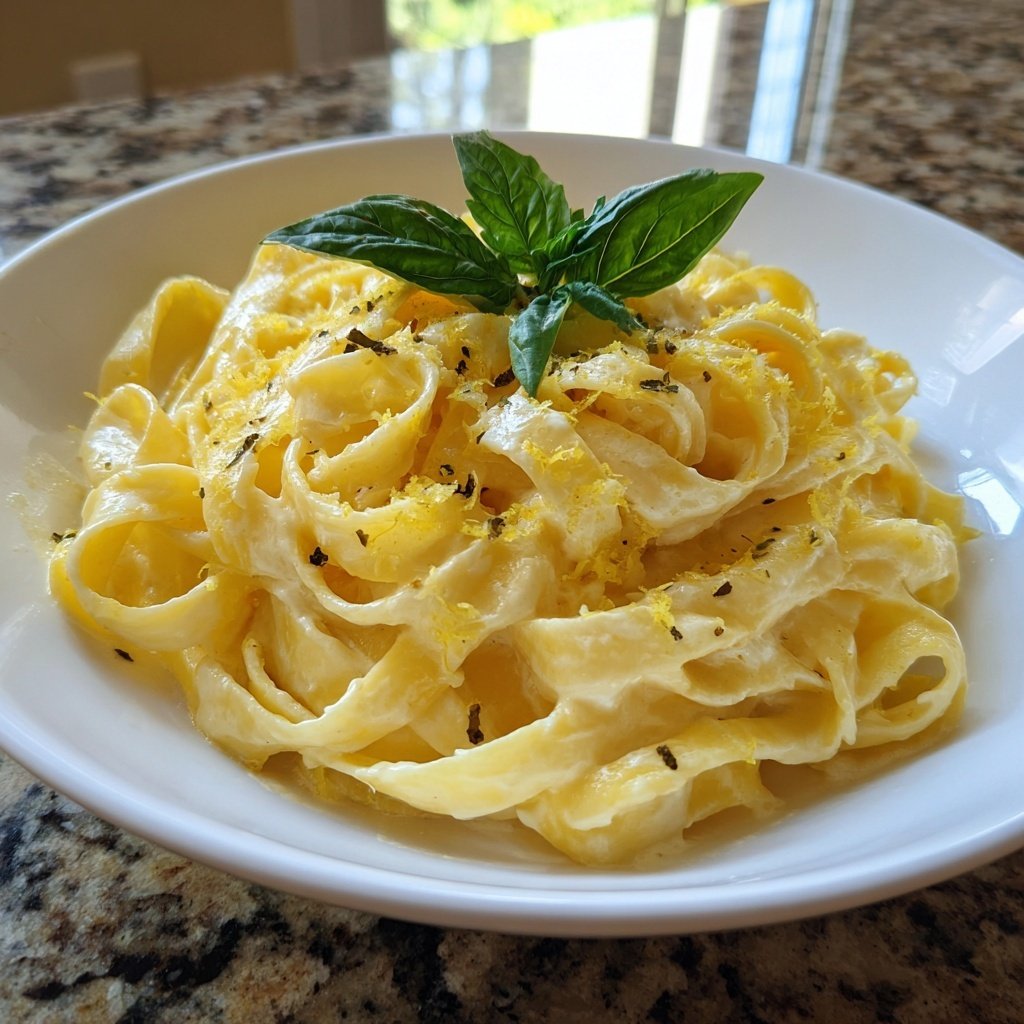 Lemon Cream Fettuccine