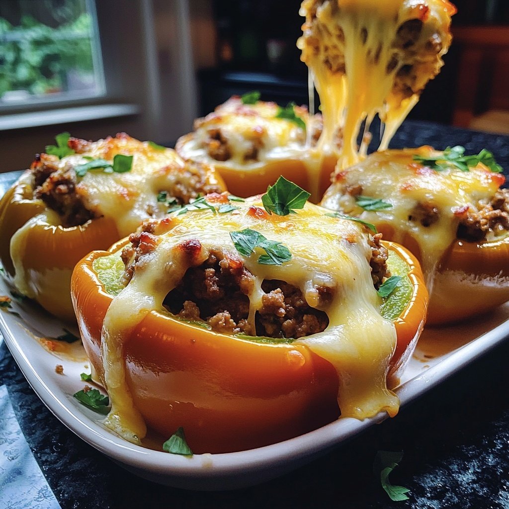Valentine Dinner Stuffed Bell Peppers