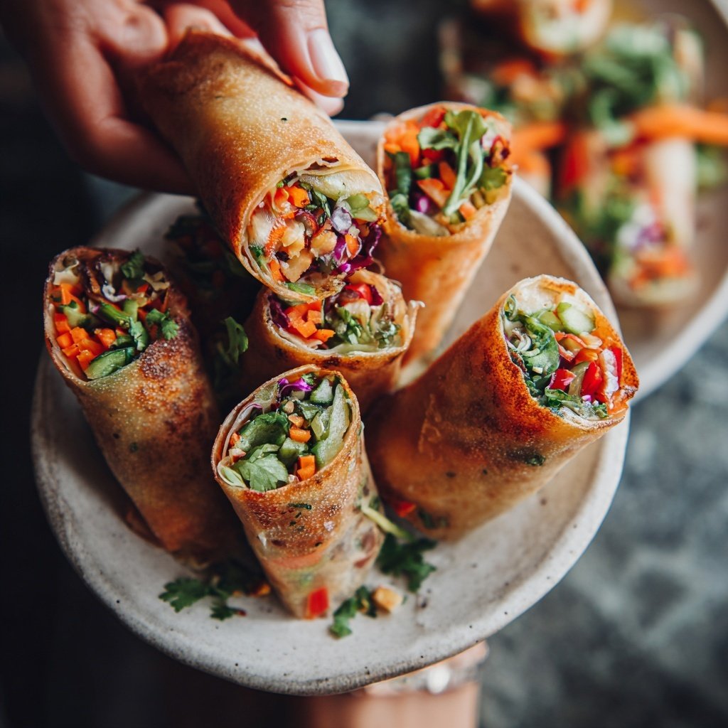 Super Bowl Veggie Spring Rolls