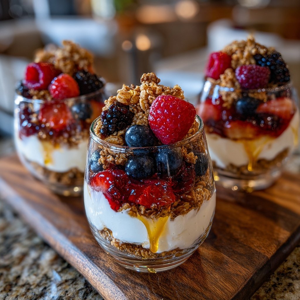Valentine Breakfast Berry Chia Parfaits