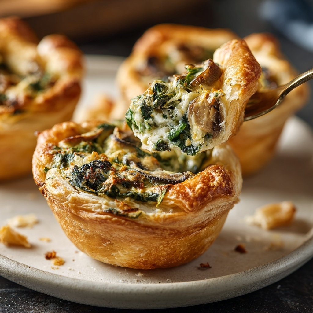 Super Bowl Party Food Veggie Puff Pastry Cups