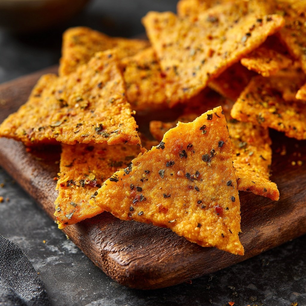 Crispy Chickpea Flatbread Chips