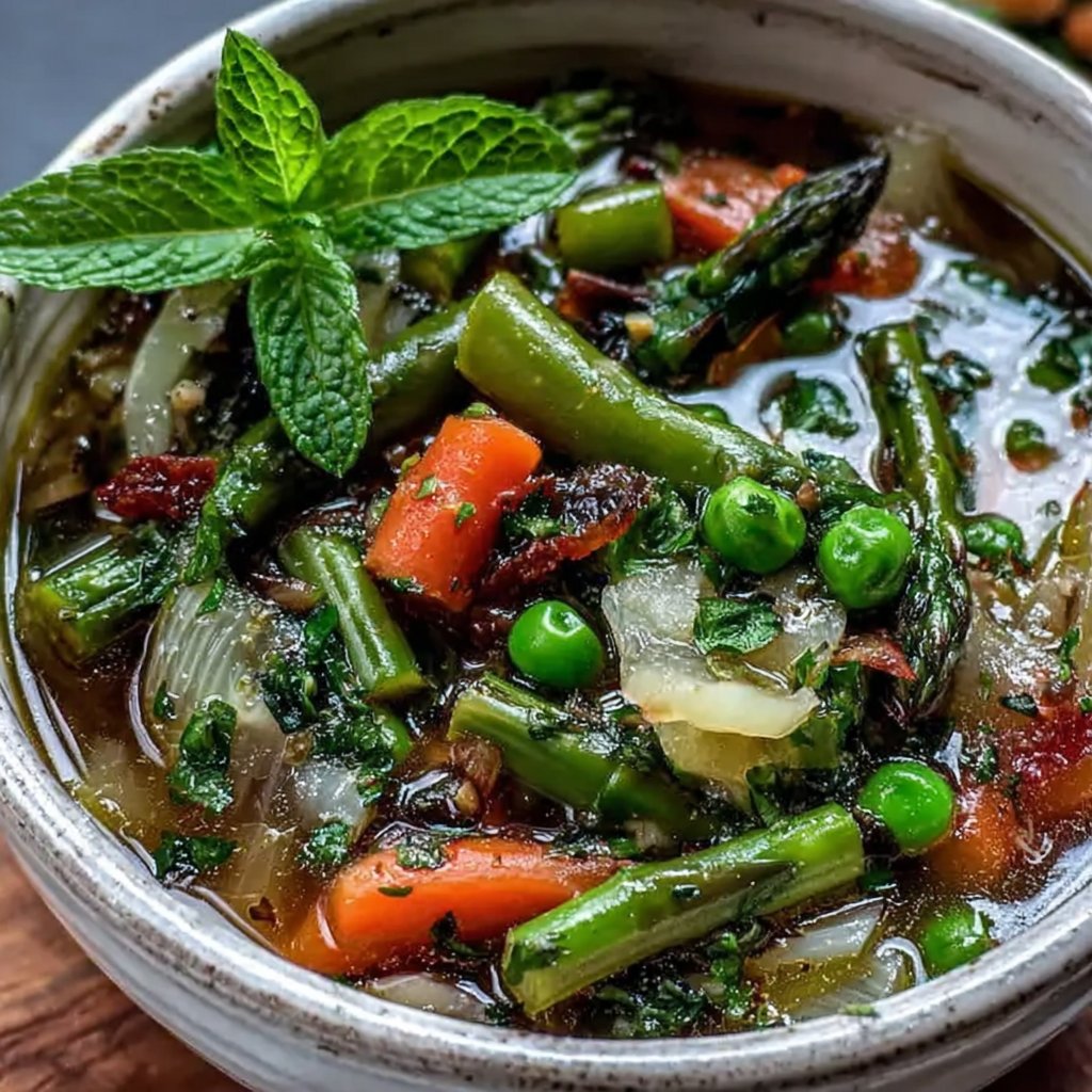 Light Spring Soup With Vegetables