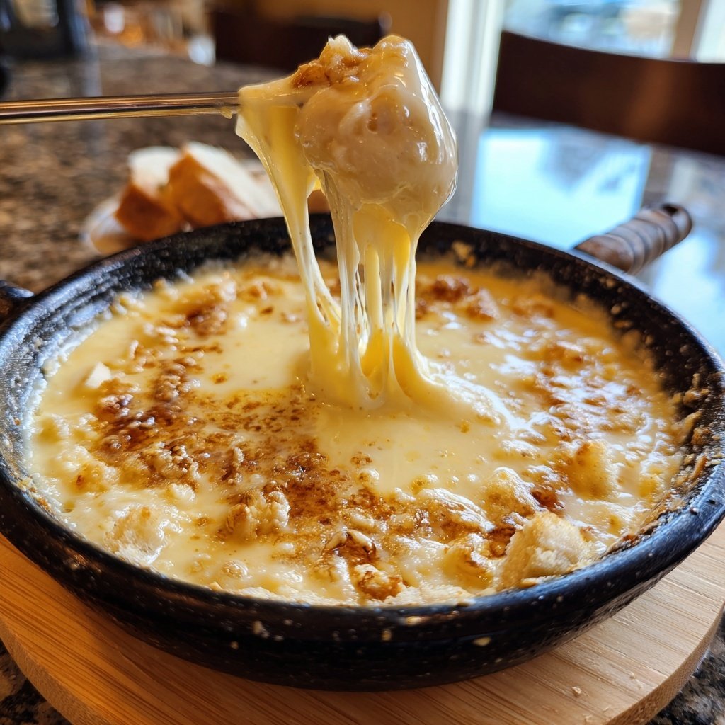 Fondue with Emmental and Garlic