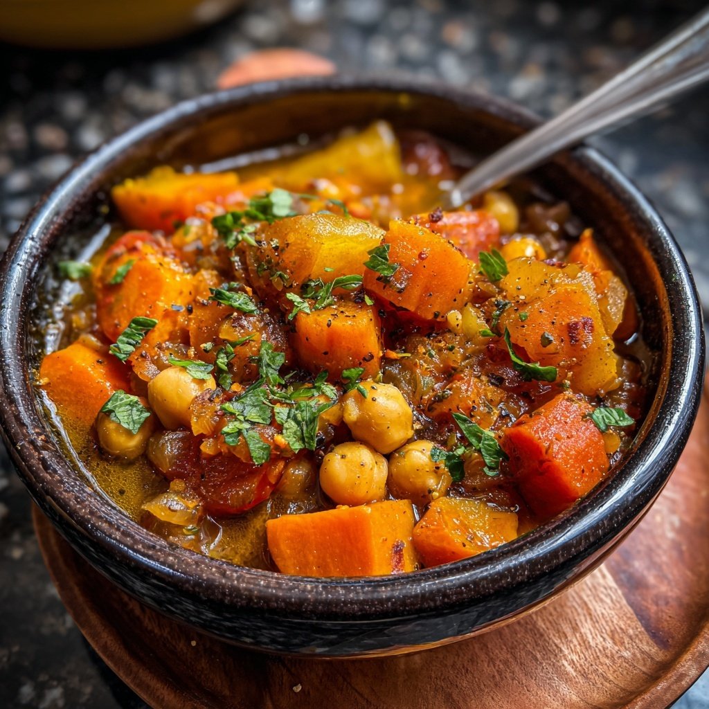 Healthy Crockpot Moroccan Vegetable Stew