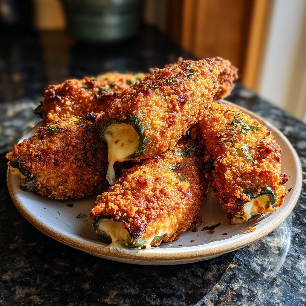 Jalapeno Poppers with Mozzarella and Herbs